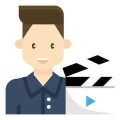 actor flat icon