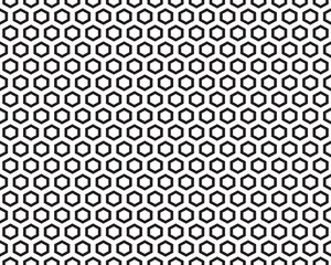 Fototapeta na wymiar Geometric black hexagon on a white background, seamless pattern