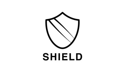 Premium vector logo shield, simple and modern design style