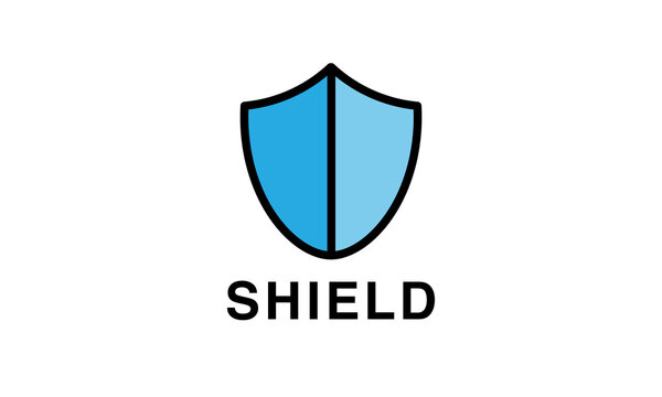 Premium vector logo shield, simple and modern design style