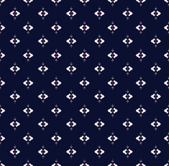 
Geometric ethnic embroidery on Dark Blue background design used for Seamless wallpaper texture and skirt,carpet,wallpaper,clothing,wrapping,Batik,fabric,sheet in Vector,illustration style.eps