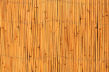 Straw background of yellow color. Tradition chinese texture.