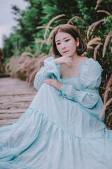 Fototapeta premium Take a portrait of a beautiful woman 