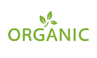 Organic Font Icon. Organic Text Design. Englisch Vector Logo