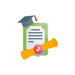 Dual degree vector flat icon style illustration. EPS 10 file