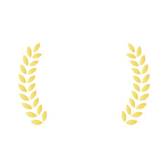 ランキング、賞、月桂冠、月桂樹のアイコンイラスト