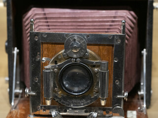 old bellows folding camera
