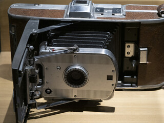 old bellows folding camera