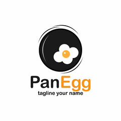 pan egg design logo vector