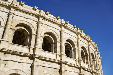 Fototapeta premium Les Arènes Ancient Roman amphitheatre in Nîmes, France.