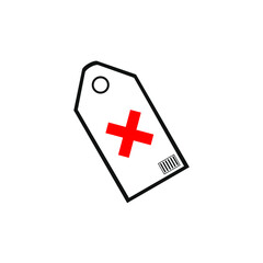 Obraz premium vector image of a black outline hangtag