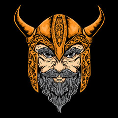 viking head vector illustration