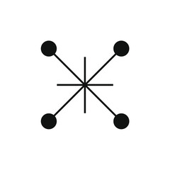 four small black circles connected by lines