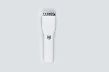 Used hair clipper on white background