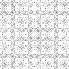 Fototapeta na wymiar Vector pattern with symmetrical elements . Repeating geometric tiles from striped elements. black patterns.for fabric, wallpaper, packaging. Decorative print.