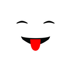 a laughing icon with tongue sticking out