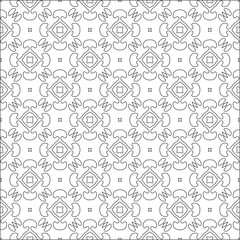 Vector pattern with symmetrical elements . Repeating geometric tiles from striped elements. black patterns.for fabric, wallpaper, packaging. Decorative print.