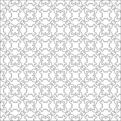 Vector pattern with symmetrical elements . Repeating geometric tiles from striped elements. black patterns.for fabric, wallpaper, packaging. Decorative print.