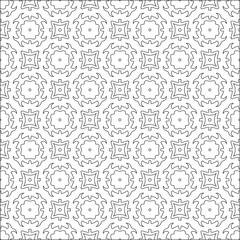 Vector pattern with symmetrical elements . Repeating geometric tiles from striped elements. black patterns.for fabric, wallpaper, packaging. Decorative print.