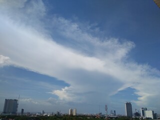 clouds over the city