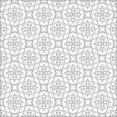 Vector pattern with symmetrical elements . Repeating geometric tiles from striped elements. black patterns.for fabric, wallpaper, packaging. Decorative print.