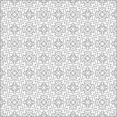 Vector pattern with symmetrical elements . Repeating geometric tiles from striped elements. black patterns.for fabric, wallpaper, packaging. Decorative print.