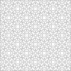 Vector pattern with symmetrical elements . Repeating geometric tiles from striped elements. black patterns.for fabric, wallpaper, packaging. Decorative print.