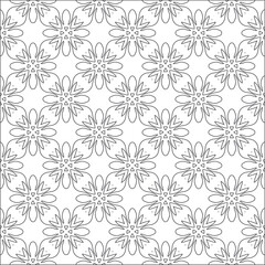 Vector pattern with symmetrical elements . Repeating geometric tiles from striped elements. black patterns.for fabric, wallpaper, packaging. Decorative print.