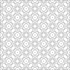 Vector pattern with symmetrical elements . Repeating geometric tiles from striped elements. black patterns.for fabric, wallpaper, packaging. Decorative print.