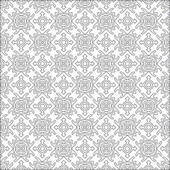 Vector pattern with symmetrical elements . Repeating geometric tiles from striped elements. black patterns.for fabric, wallpaper, packaging. Decorative print.