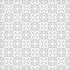 Vector pattern with symmetrical elements . Repeating geometric tiles from striped elements. black patterns.for fabric, wallpaper, packaging. Decorative print.