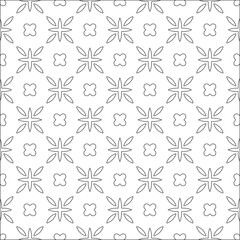 Vector pattern with symmetrical elements . Repeating geometric tiles from striped elements. black patterns.for fabric, wallpaper, packaging. Decorative print.