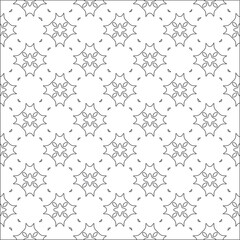 Vector pattern with symmetrical elements . Repeating geometric tiles from striped elements. black patterns.for fabric, wallpaper, packaging. Decorative print.