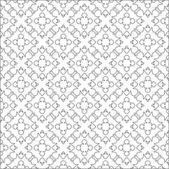 Vector pattern with symmetrical elements . Repeating geometric tiles from striped elements. black patterns.for fabric, wallpaper, packaging. Decorative print.