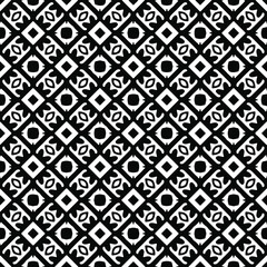 Fototapeta premium Flower geometric pattern. Seamless vector background. White and black ornament. Ornament for fabric, wallpaper, packaging. Decorative print 