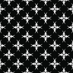 Flower geometric pattern. Seamless vector background. White and black ornament. Ornament for fabric, wallpaper, packaging. 

Decorative print
