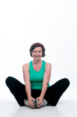 Fototapeta premium woman over 60 years old doing sports to keep fit