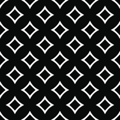 Flower geometric pattern. Seamless vector background. White and black ornament. Ornament for fabric, wallpaper, packaging. 

Decorative print

