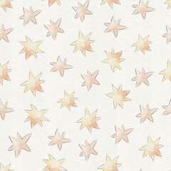 Seamless pattern cartoon multicolored stars. Digital printing