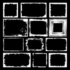 White Grunge Frame Vector Collection © PremiumGraphicDesign