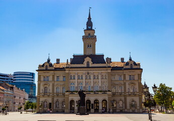 Main Square And City Hall Of Novi Sad, Serbia