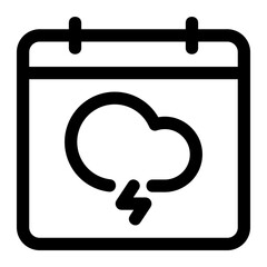 Cloud Line Icon Vector