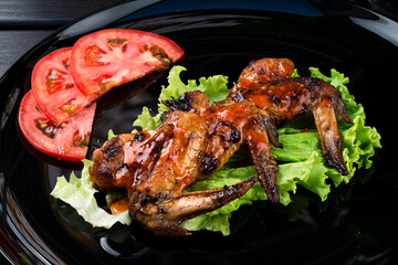 Chicken fry Tikka Masala chicken wings in sauce