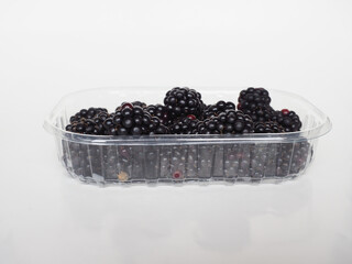 blackberry fruit in plastic box