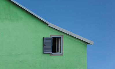 green house blue sky