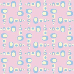 Rounded abstract seamless pattern - accent for any surfaces.
