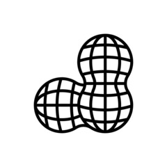 Peanut thin line icon. Modern vector illustration, symbol of food allergen.