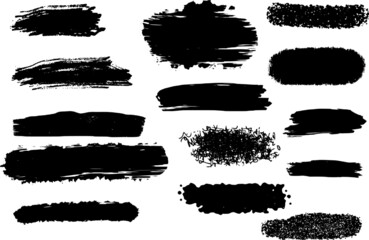 Set of trend paint, ink brush strokes, brushes, lines, grungy. Dirty artistic design elements, boxes, frames.Collection of black paint, ink brush strokes. Artistic creative shapes. Vector illustration