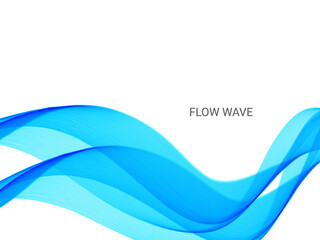 Abstract stylish smooth modern blue wave pattern background