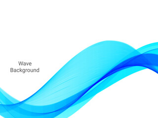 Abstract modern flowing blue wave pattern background